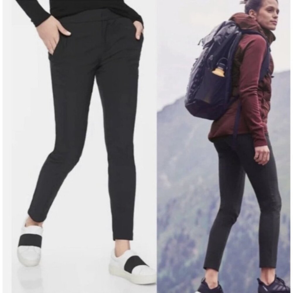 ATHLETA Wander‎ Stash Skinny Travel Pants Black Women’s Size 2